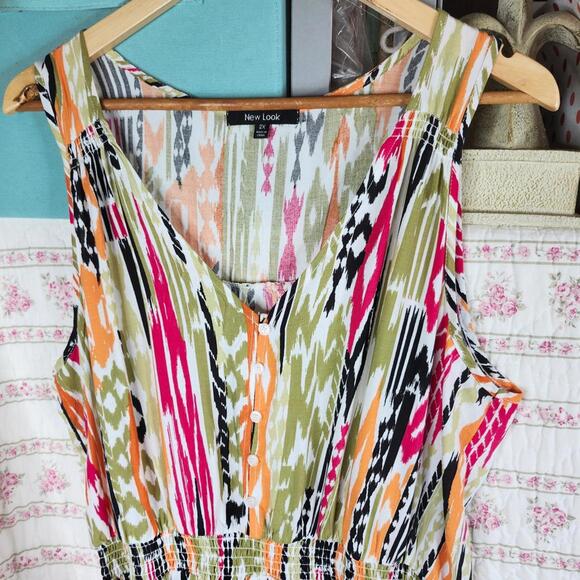 New Look Women's Colorful Sleeveless Casual Dress, Size 2X - Picture 3 of 9